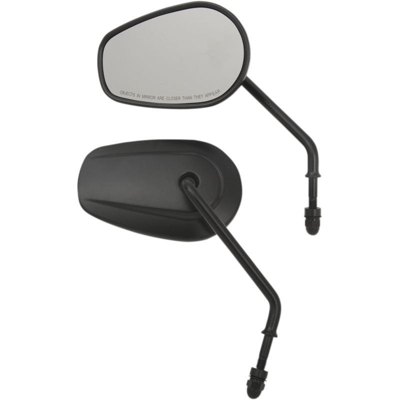 DRAG SPECIALTIES MIRRORS REPL LONG STM BLK M60-6386MB