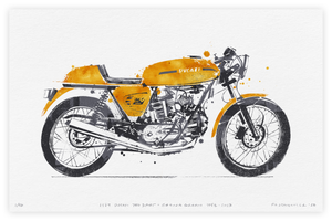 Geena Green Ducati 750 Sport Print by Tom Pajdlhauser