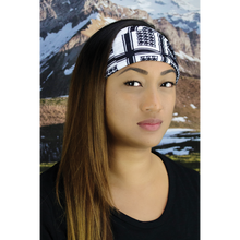 Load image into Gallery viewer, ZAN HEADGEAR MOTLEY TUBE FLEECE HOUNDSTOOTH BLK &amp; WHT TF235BW