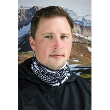 Load image into Gallery viewer, ZAN HEADGEAR MOTLEY TUBE FLEECE HOUNDSTOOTH BLK &amp; WHT TF235BW