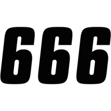 Load image into Gallery viewer, FACTORY EFFEX FACTORY 7" NUMBER BLACK #6 08-90086