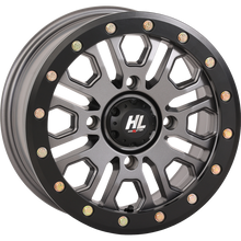 Load image into Gallery viewer, HIGHLIFTER HL23 ALLOY 15X7 4/156 5+2 (+38mm) BEADLOCK GUN METAL GREY W1 15HL23-1556