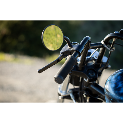 BILTWELL MIRROR LG ROUND HD BK 6503-400-131
