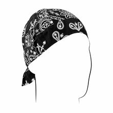 Load image into Gallery viewer, ZAN HEADGEAR ROAD HOG FLYDANNA COTTON BLACK PAISLEY ZSG101