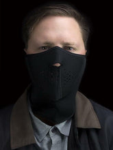 Load image into Gallery viewer, ZAN HEADGEAR NEOPRENE 3-PANEL HALF MASK BLACK WNFM114H3
