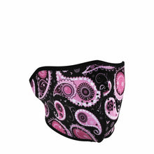 Load image into Gallery viewer, ZAN HEADGEAR HALF FACE MASK PURPLE PAISLEY WNFM162H