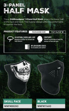 Load image into Gallery viewer, ZAN HEADGEAR NEOPRENE 3-PANEL HALF MASK BLACK WNFM114H3