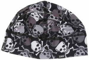 ZAN HEADGEAR HELMET LINER/BEANIE SPORTFLEX SERIES ALL OVER SKULL WHLL424