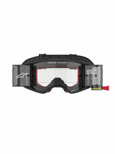 Load image into Gallery viewer, ALPINESTARS GOGGLE STECH CORP BLK/GRY/CLR ROLL-OFF 5100425-1518