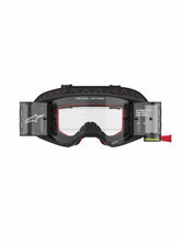 Load image into Gallery viewer, ALPINESTARS GOGGLE STECH CORP BLK/GRY/CLR ROLL-OFF 5100425-1518