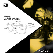 Load image into Gallery viewer, ZAN HEADGEAR INVADER BLACK FRAME PHOTCHROMIC LENS BINV101