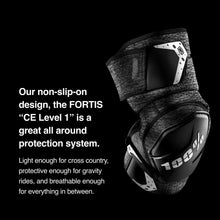 Load image into Gallery viewer, 100% FORTIS KNEE GUARDS GREY HEATHER/BLACK SM/MD 70007-00003