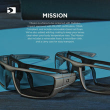 Load image into Gallery viewer, BOBSTER MISSION BALLISTIC SUNGLASS MATTE GRAY CLEAR LENS BMIS001C