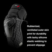 Load image into Gallery viewer, 100% SURPASS KNEE GUARDS BLACK MD 70009-00002