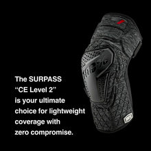 Load image into Gallery viewer, 100% SURPASS KNEE GUARDS GREY HEATHER/BLACK SM 70009-00005 - Motomike Canada