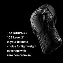 Load image into Gallery viewer, 100% Surpass Mountain Biking Knee Pad - MTB &amp; BMX Protection - Heavy Duty Hard Plastic and Smartshock Impact Absorbing Foam Padding
