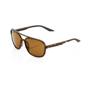 100% KASIA AVIATOR ROUND SOFT TACT HAVANA BRONZE PEAKPOLAR LENS 60017-00001