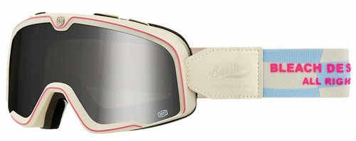 100% BARSTOW GOGGLE BLEACH DESIGN WERKS - MIRROR SILVER LENS 50000-00020