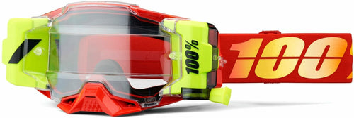 100% ARMEGA FORECAST GOGGLE RED - CLEAR LENS 50006-00008