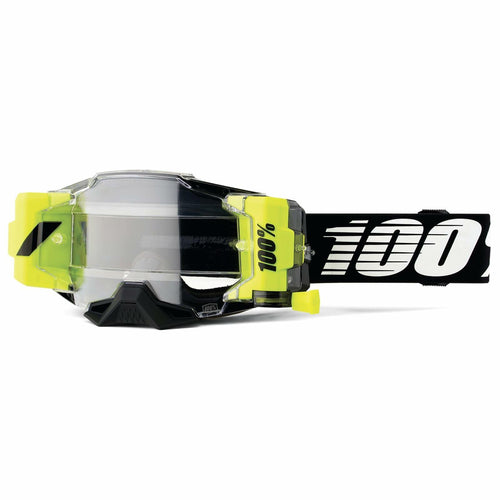 100% ARMEGA FORECAST GOGGLE BLACK - CLEAR LENS 50006-00005