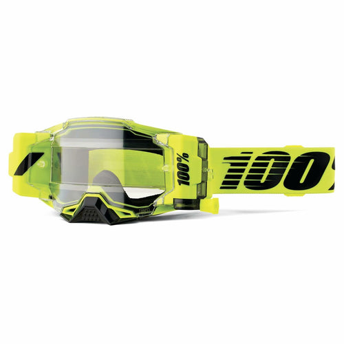 100% ARMEGA FORECAST GOGGLE NEON YELLOW - CLEAR LENS 50006-00007