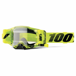 100% ARMEGA FORECAST GOGGLE NEON YELLOW - CLEAR LENS 50006-00007