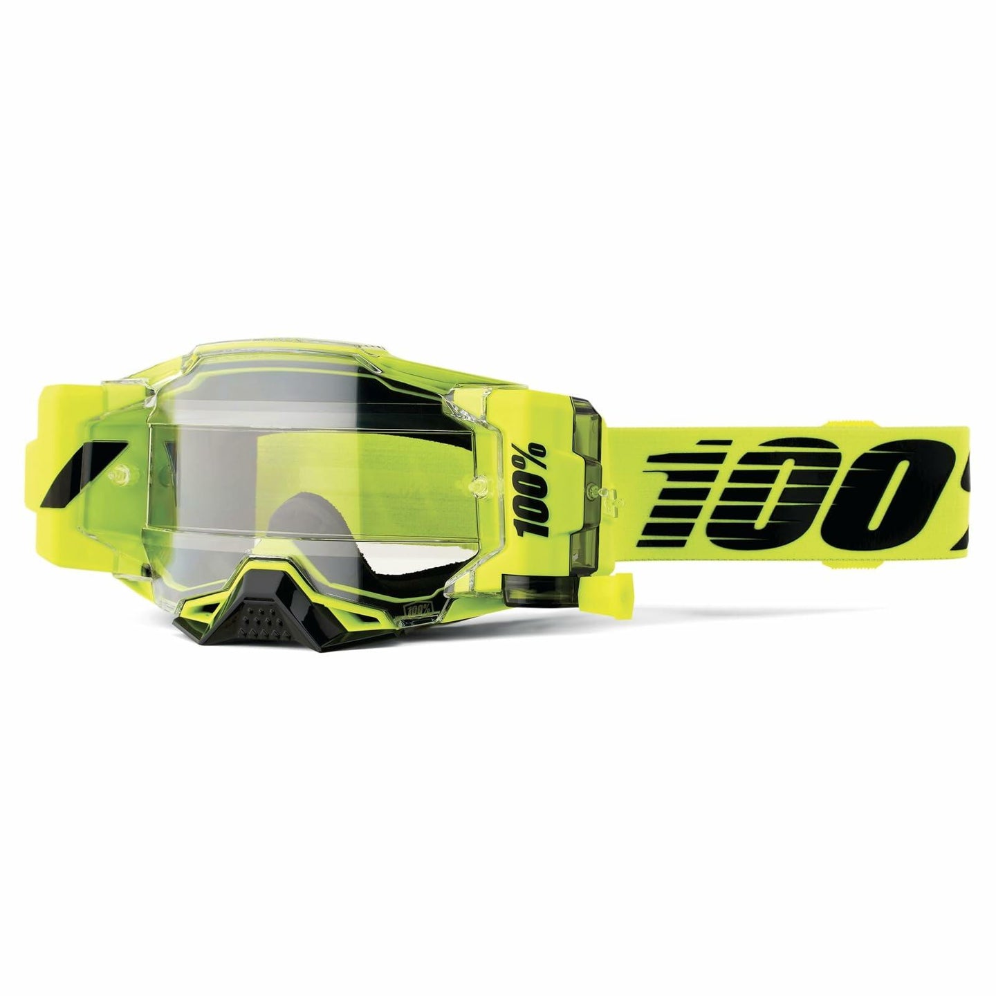 100% ARMEGA FORECAST GOGGLE NEON YELLOW - CLEAR LENS 50006-00007