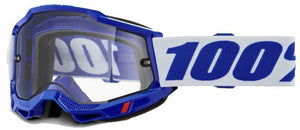 100% ACCURI 2 ENDURO MOTO GOGGLE BLUE - CLEAR LENS 50015-00007