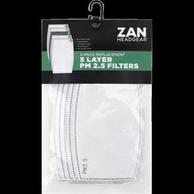 Load image into Gallery viewer, ZAN HEADGEAR ZAN REPLACEMENT PM2.5 FILTER 5-PACK FILTER-01