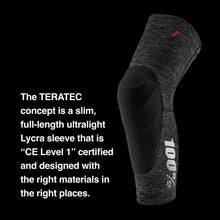 Load image into Gallery viewer, 100% TERATEC KNEE GUARDS GREY HEATHER/BLACK SM 70003-00005
