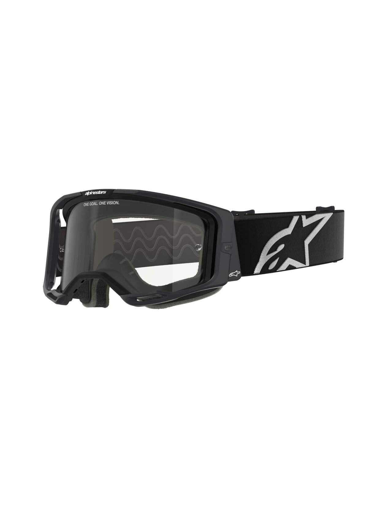 Alpinestars Vision 8 MX ATV MTB Off Road Goggle (Black - Clear Lens)