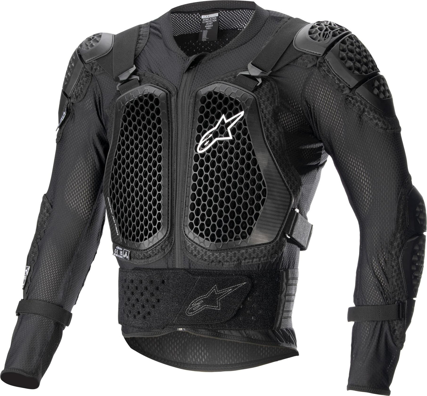 Alpinestars 6506823-10-XXL: Bionic Action V2 Protection Jacket Black 2X