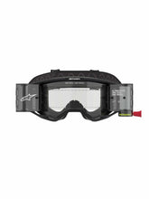 Load image into Gallery viewer, ALPINESTARS GOGGLE VISION 8 CORP BLK/CLR ROLL-OFF 5101125-1529