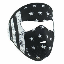Load image into Gallery viewer, ZAN HEADGEAR SMALL MASK NEOPRENEBLACK AND WHITE FLAG WNFMS091