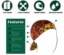 Load image into Gallery viewer, ZAN HEADGEAR FLYDANNA SPORTFLEX SERIES CLASSIC BANDANA BLACK &amp; ORANGE ZL197