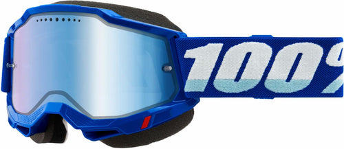 100% ACCURI 2 SNOWMOBILE GOGGLE BLUE - MIRROR BLUE LENS 50022-00002