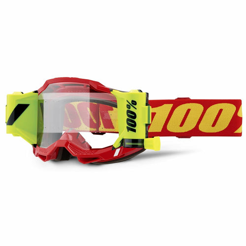 100% Accuri 2 Forecast Goggles OSFM Red/White/Clear Lens