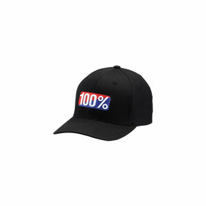 100% CLASSIC X-FIT FLEXFIT HAT BLACK SM/MD 20043-00000