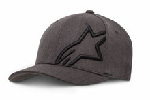 Load image into Gallery viewer, ALPINESTARS Men's Corp Shift 2 Flexfit Hat, Dark Heather Gray/Black, Large/X-Large