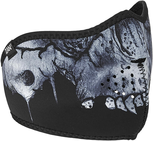 ZANheadgear WNFM417H Unisex-Adult Half Mask (Neoprene Midnight Skull)(Multicolor, One Size)