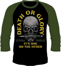 Load image into Gallery viewer, LETHAL THREAT TEE 3/4 DETHGLRY BK/OL LG LT20900L