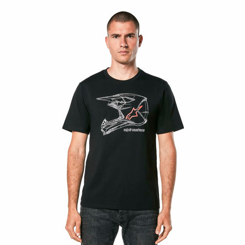 ALPINESTARS (CASUALS) TEE CSF MX HELMET BLK S 1214-73116-10-S