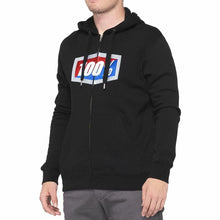 Load image into Gallery viewer, 100% OFFICIAL ZIP HOODY 100% BLACK SM 20032-00010