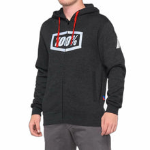 Load image into Gallery viewer, 100% SYNDICATE ZIP HOOD SWEATSHIRT BLK /WHT SM 20032-00000