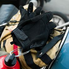 Load image into Gallery viewer, Biltwell Moto Gloves | Motorcycle Gloves | Abrasion Resistance | Breathable Fabric | Open Cuff | Black | Large - Motomike Canada