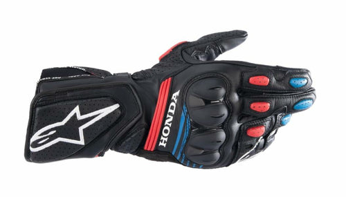 Alpinestars SP-8 H Mens Leather Motorcycle Gloves Black/Red/Blue MD