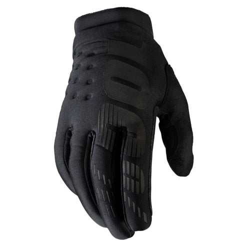 100% BRISKER 100% WOMEN'S GLOVE BLACK/GREY XL 10005-00004
