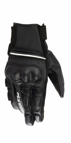 Alpinestars Phenom Mens Leather Motorcycle Gloves Black/White MD