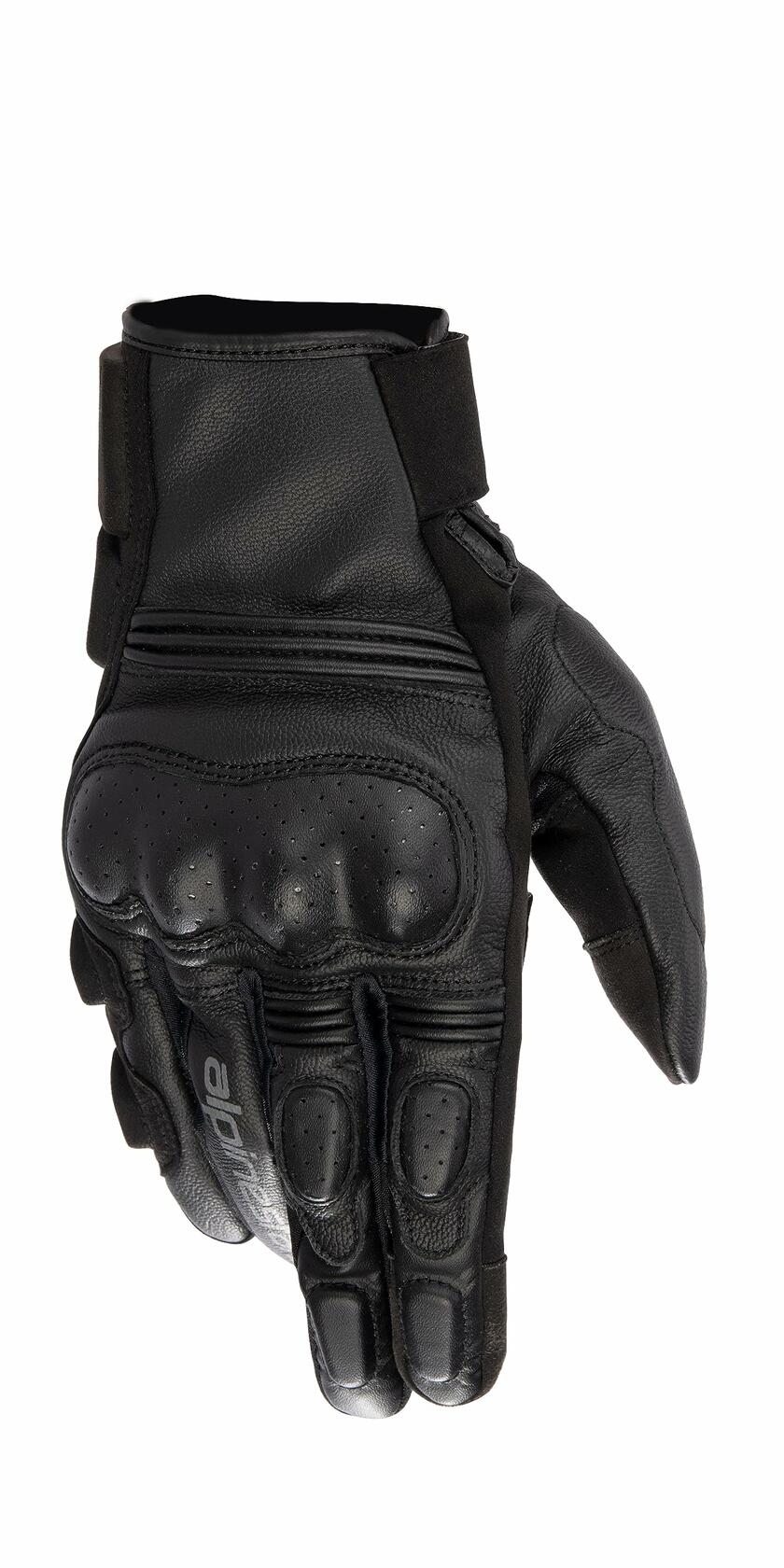 Alpinestars Phenom Mens Leather Motorcycle Gloves Black/Black XXL