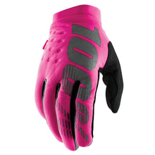 Load image into Gallery viewer, 100% BRISKER 100% WOMEN&#39;S GLOVE NEON PINK/BLACK LG 10005-00008